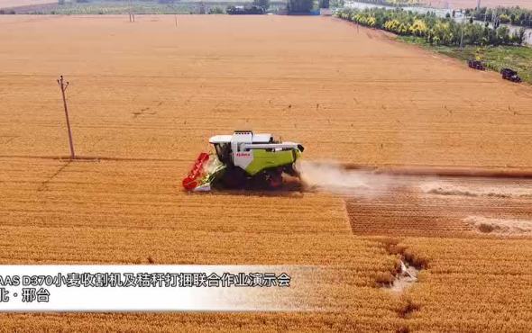 科乐收(CLAAS)_D370小麦收割机及秸秆打捆联合作业演示会-作业视频