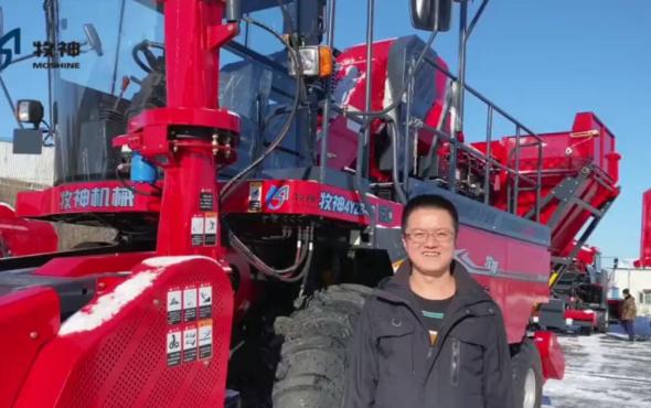 牧神新款4YZB-4B自走式穗茎兼收玉米收获机